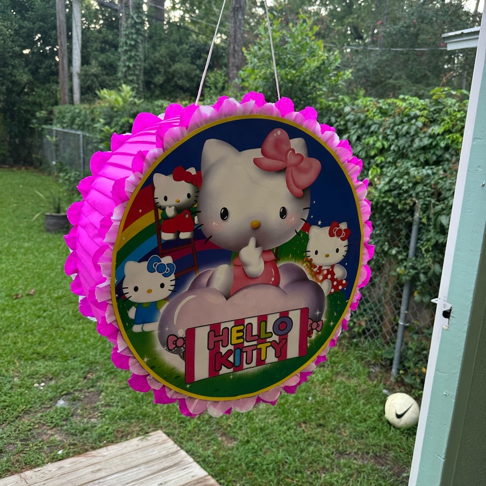 Hello Kitty Rainbow Piñata with Pink Accents